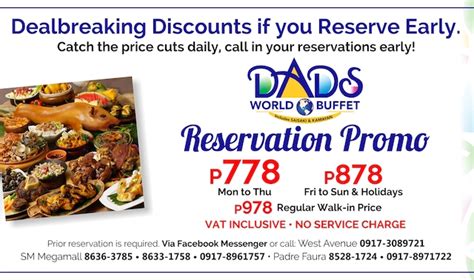 dads buffet price 2023 birthday promo|Birthday Promo: Eat For Free! Restaurants With An Going Birthday Promo.